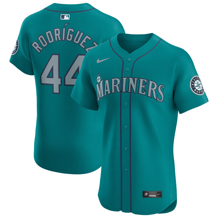 Men's Seattle Mariners Julio Rodríguez Nike Aqua Alternate Elite Player Jersey - Puhuasuan
