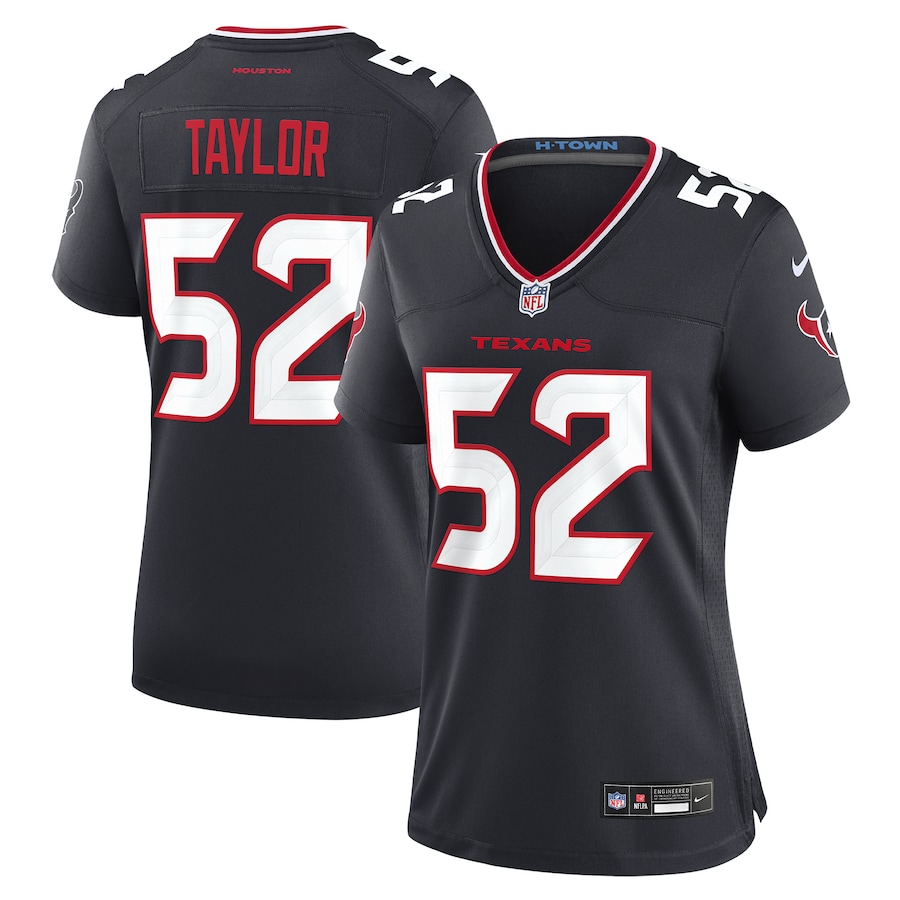 Women's Houston Texans Darrell Taylor Nike Navy Team Game Jersey - Puhuasuan