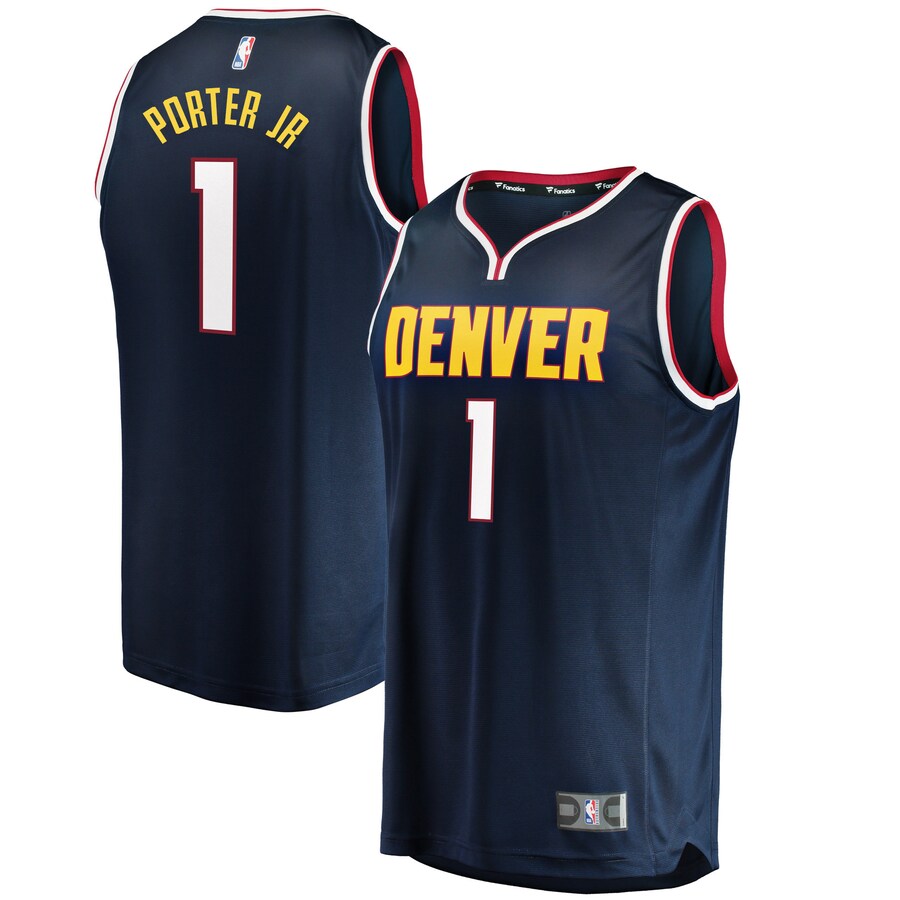 Men's Denver Nuggets Michael Porter Jr. Fanatics Blue Fast Break Replica Jersey - Icon Edition - Puhuasuan