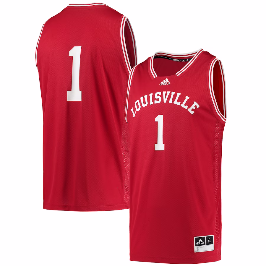 #1 Louisville Cardinals adidas Reverse Retro Jersey - Red - Puhuasuan