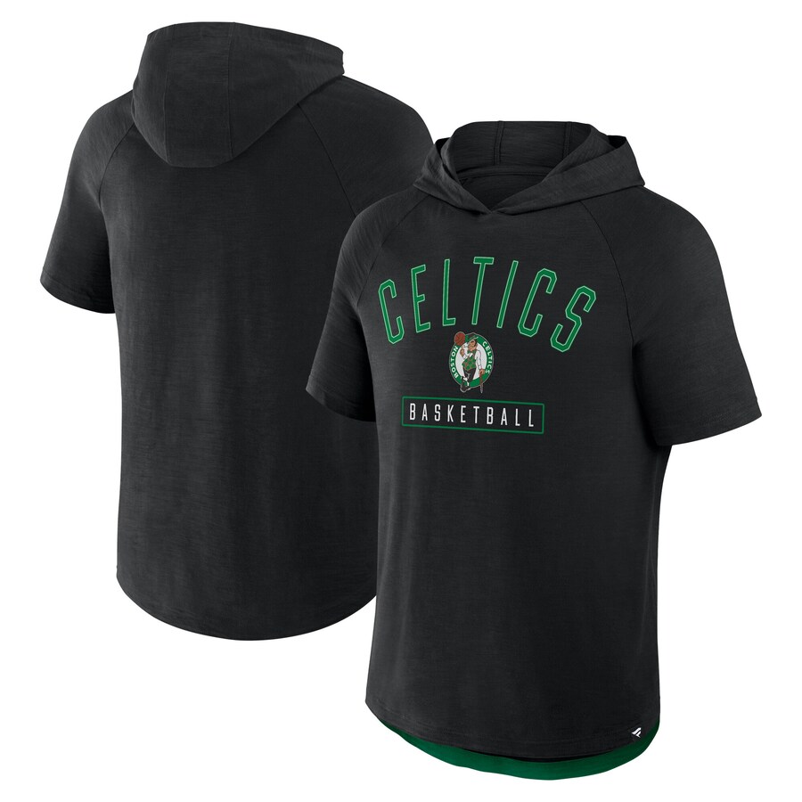 Men's Boston Celtics Fanatics Black Pass Legend Hooded T-Shirt - Puhuasuan
