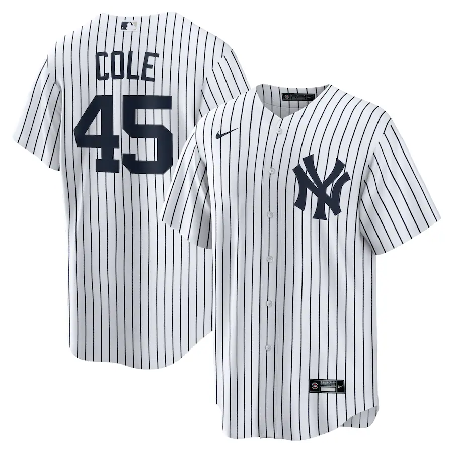 Men's New York Yankees Gerrit Cole Nike White Home Replica Player Name Jersey - Puhuasuan