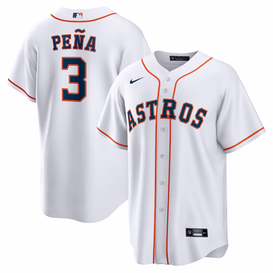 Men's Houston Astros Jeremy Peña Nike White Home Replica Jersey - Puhuasuan
