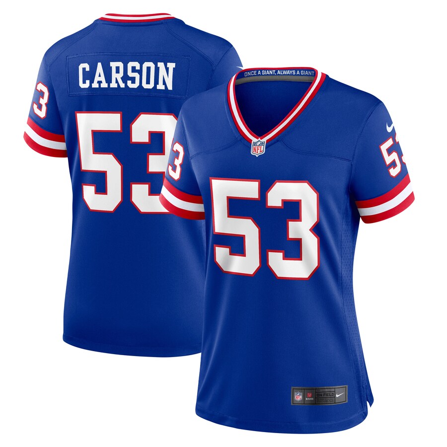 Women's New York Giants Harry Carson Nike Royal Classic Retired Player Game Jersey - Puhuasuan