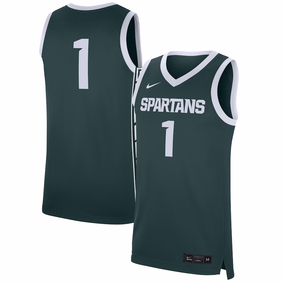 #1 Michigan State Spartans Nike Replica Jersey - Green - Puhuasuan