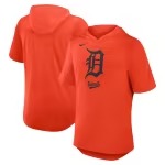 Men's Detroit Tigers Nike Orange Tri-Blend Hoodie T-Shirt - Puhuasuan