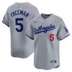 Men's Los Angeles Dodgers Freddie Freeman Nike Gray Away Limited Player Jersey - Puhuasuan