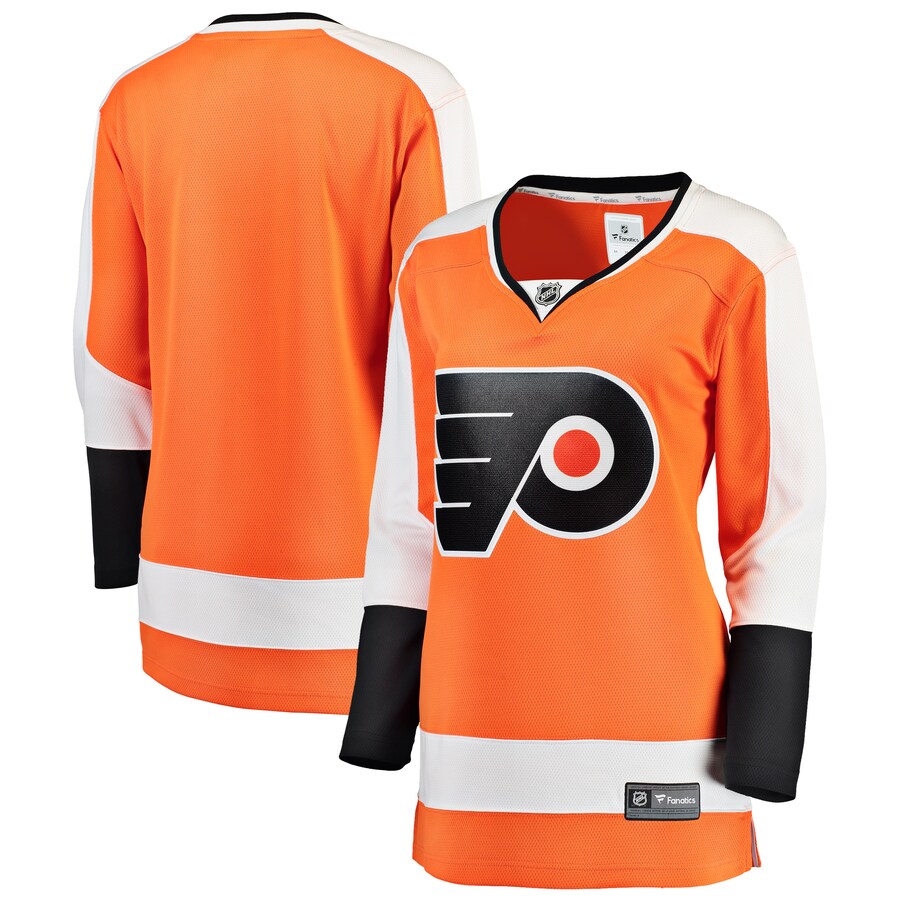 Women's Philadelphia Flyers Fanatics Branded Orange Breakaway Home Jersey - Puhuasuan