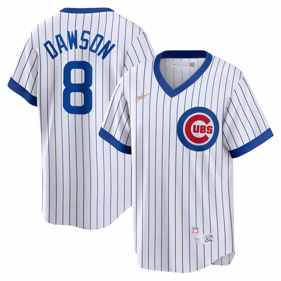 Men's Chicago Cubs Andre Dawson Nike White Home Cooperstown Collection Player Jersey - Puhuasuan
