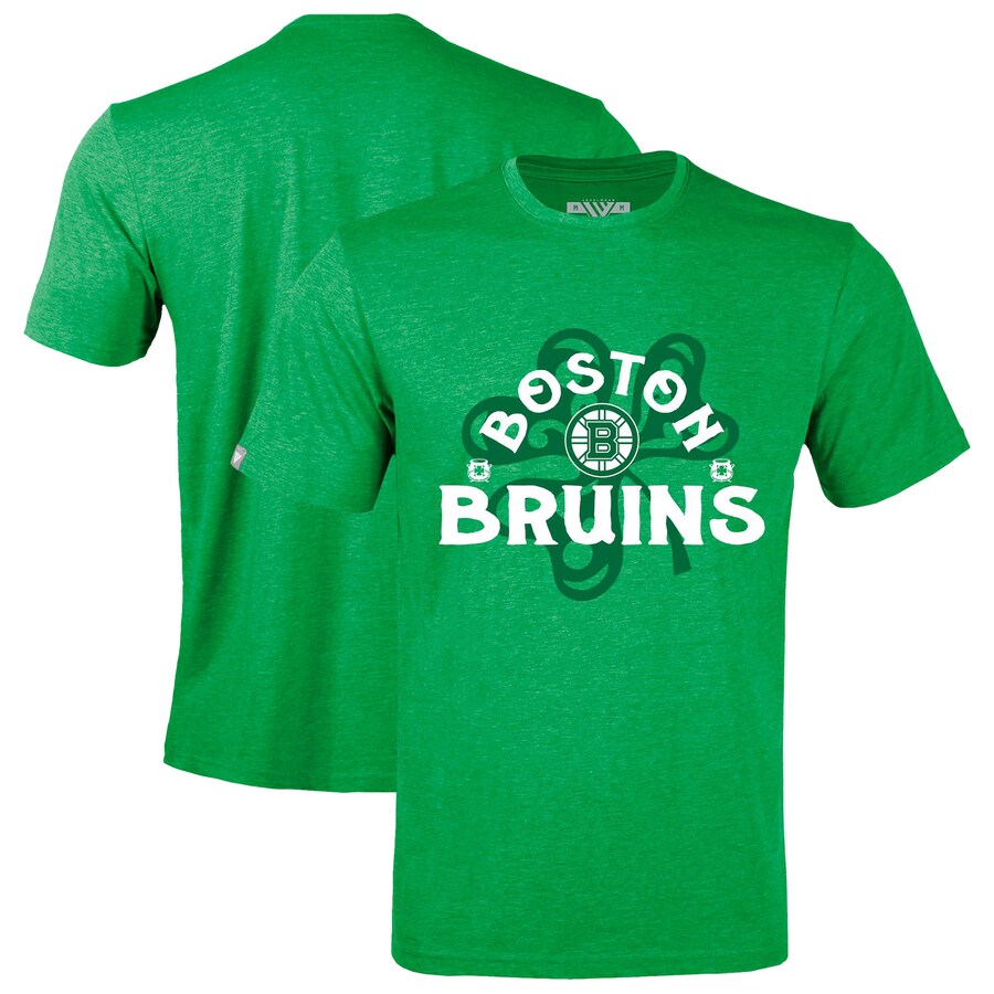 Men's Boston Bruins Levelwear Green St. Patrick's Day Richmond Shamrock T-Shirt - Puhuasuan