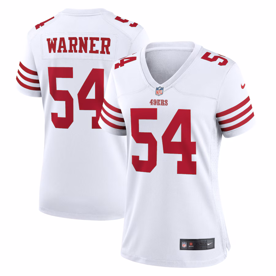 Women's San Francisco 49ers Fred Warner Nike White Player Jersey - Puhuasuan