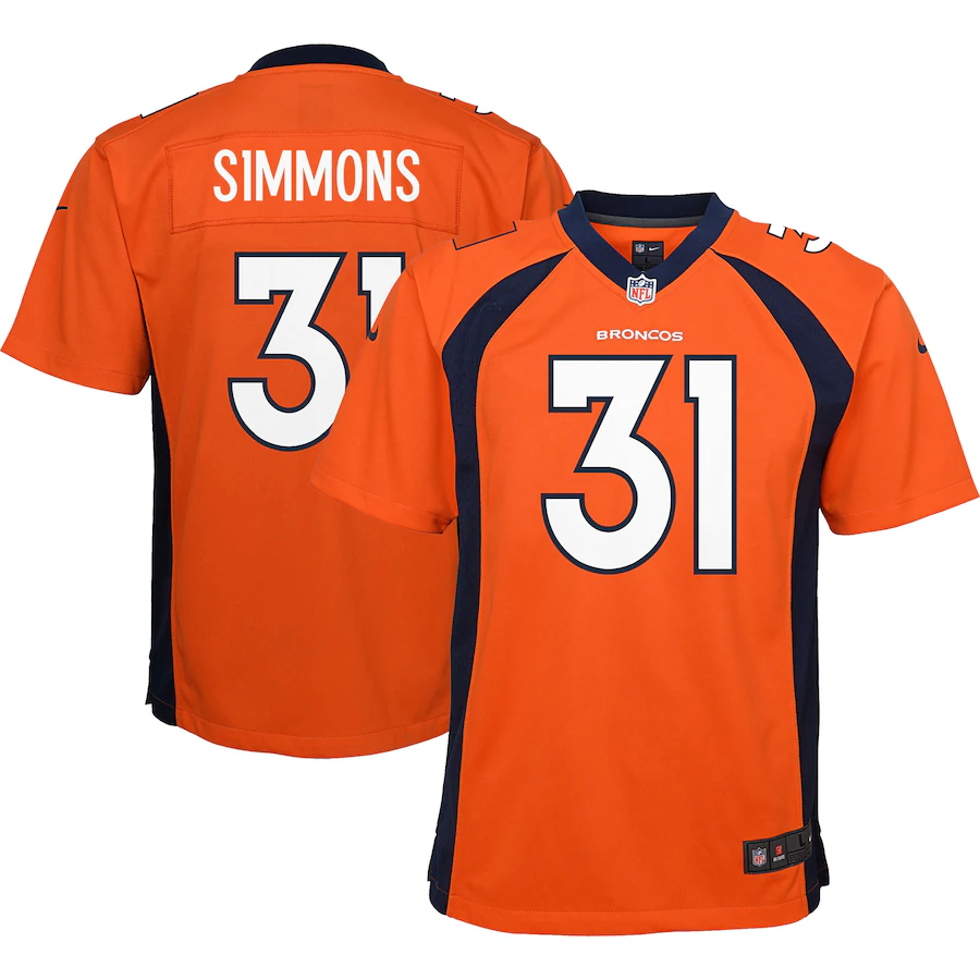 Youth Denver Broncos Justin Simmons Nike Orange Game Jersey - Puhuasuan