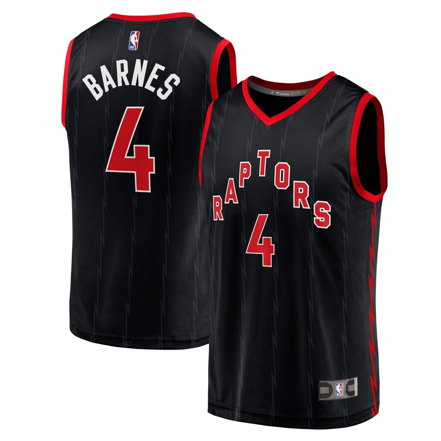 Youth Toronto Raptors Scottie Barnes Fanatics Black Fast Break Player Jersey - Statement Edition - Puhuasuan