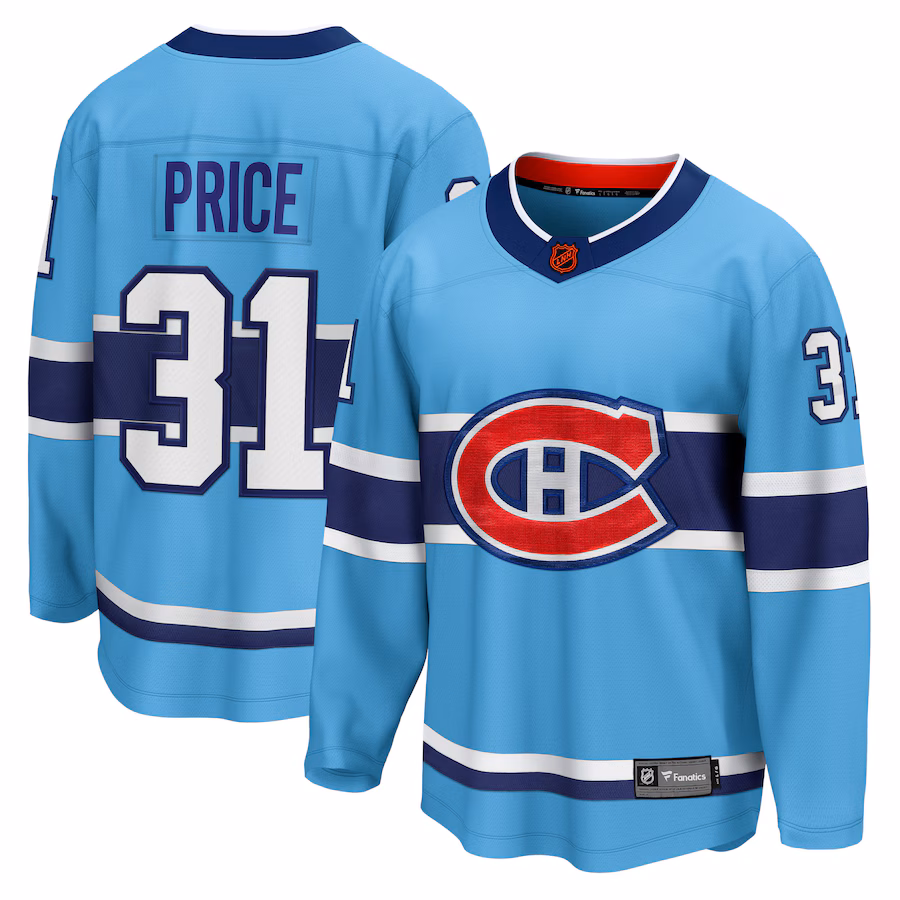 Men's Montreal Canadiens Carey Price Fanatics Light Blue Special Edition 2.0 Breakaway Player Jersey - Puhuasuan