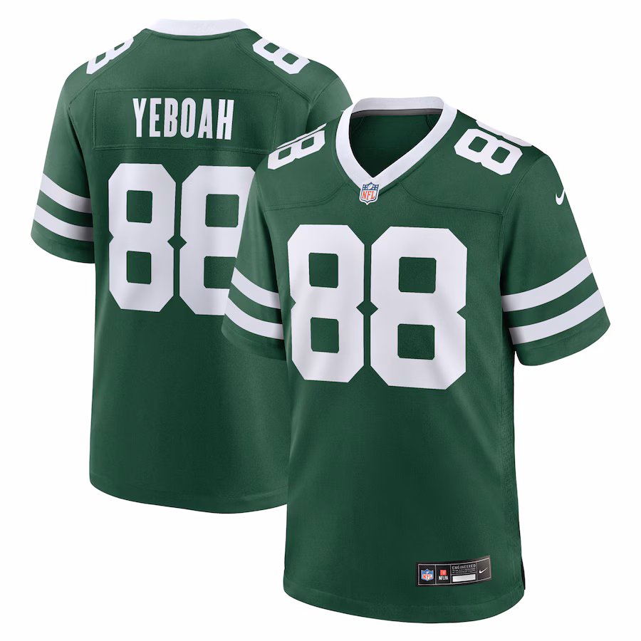 Men's New York Jets Kenny Yeboah Nike Legacy Green Team Game Jersey - Puhuasuan
