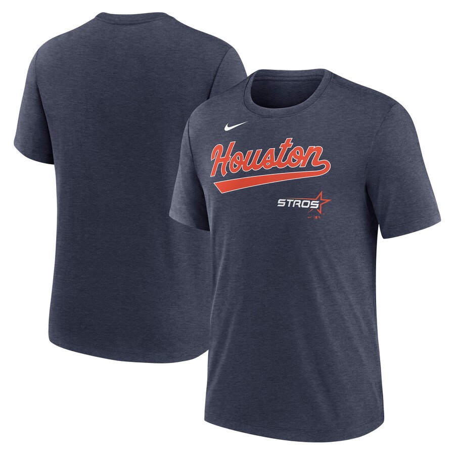 Men's Houston Astros Nike Heather Navy 2025 City Connect Tri-Blend T-Shirt - Puhuasuan