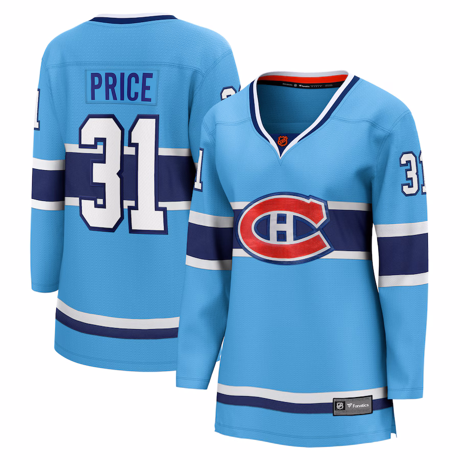 Women's Montreal Canadiens Carey Price Fanatics Light Blue Special Edition 2.0 Breakaway Player Jersey - Puhuasuan