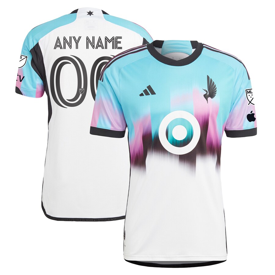 Men's Minnesota United FC adidas White 2023 The Northern Lights Kit Authentic Custom Jersey - Puhuasuan