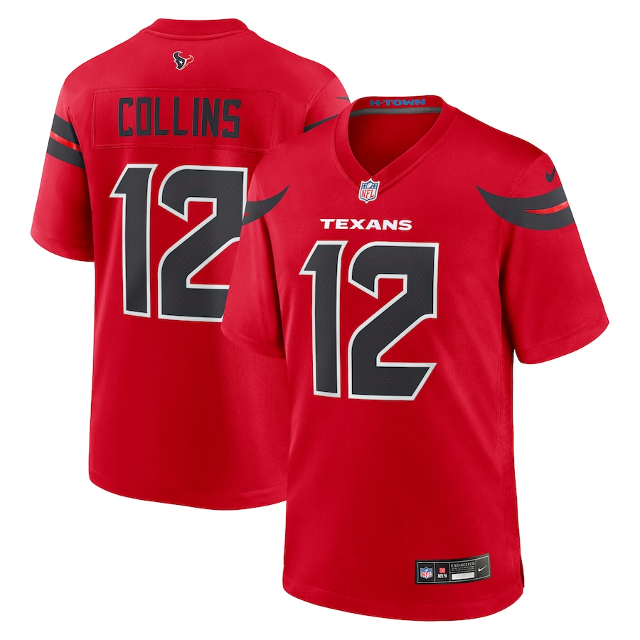 Men's Houston Texans Nico Collins Nike  Red Alternate Game Jersey - Puhuasuan