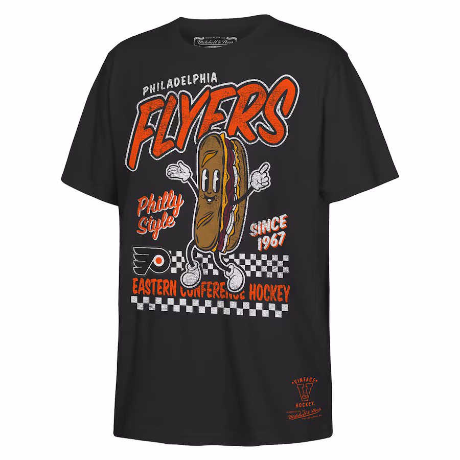 Youth Philadelphia Flyers Mitchell & Ness Black Concession Stand T-Shirt - Puhuasuan