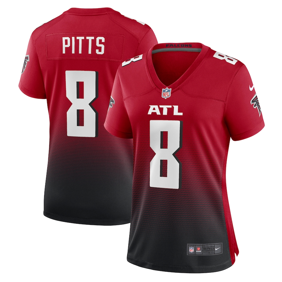 Women's Atlanta Falcons Kyle Pitts Nike Red Alternate Game Jersey - Puhuasuan