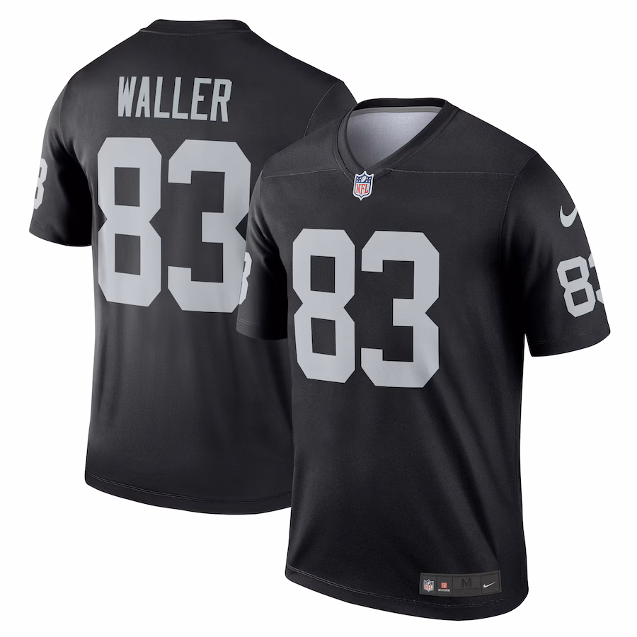 Men's Las Vegas Raiders Darren Waller Nike Black Team Legend Player Performance Top - Puhuasuan
