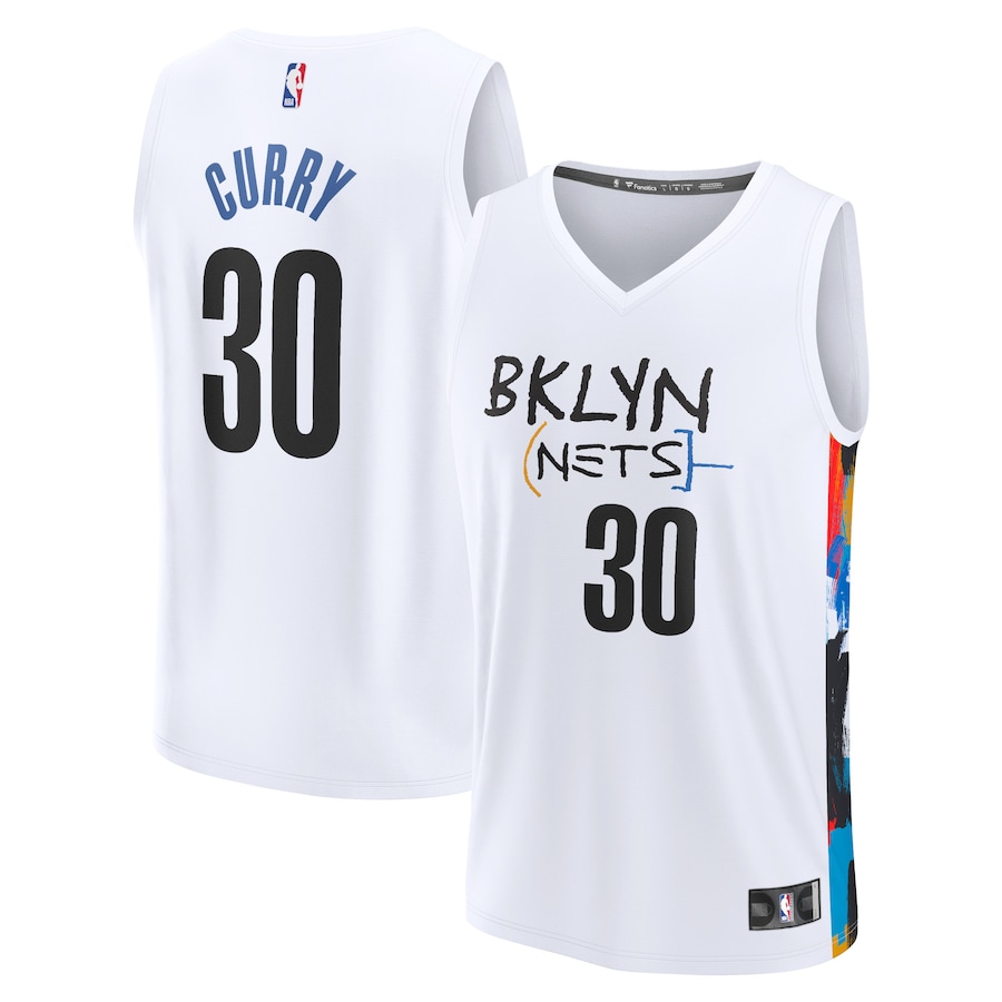 Men's Brooklyn Nets Seth Curry Fanatics White Fastbreak Jersey - City Edition - Puhuasuan