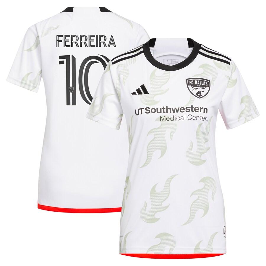 Women's FC Dallas Jesus Ferreira adidas White 2023 Burn Baby Burn Replica Player Jersey - Puhuasuan
