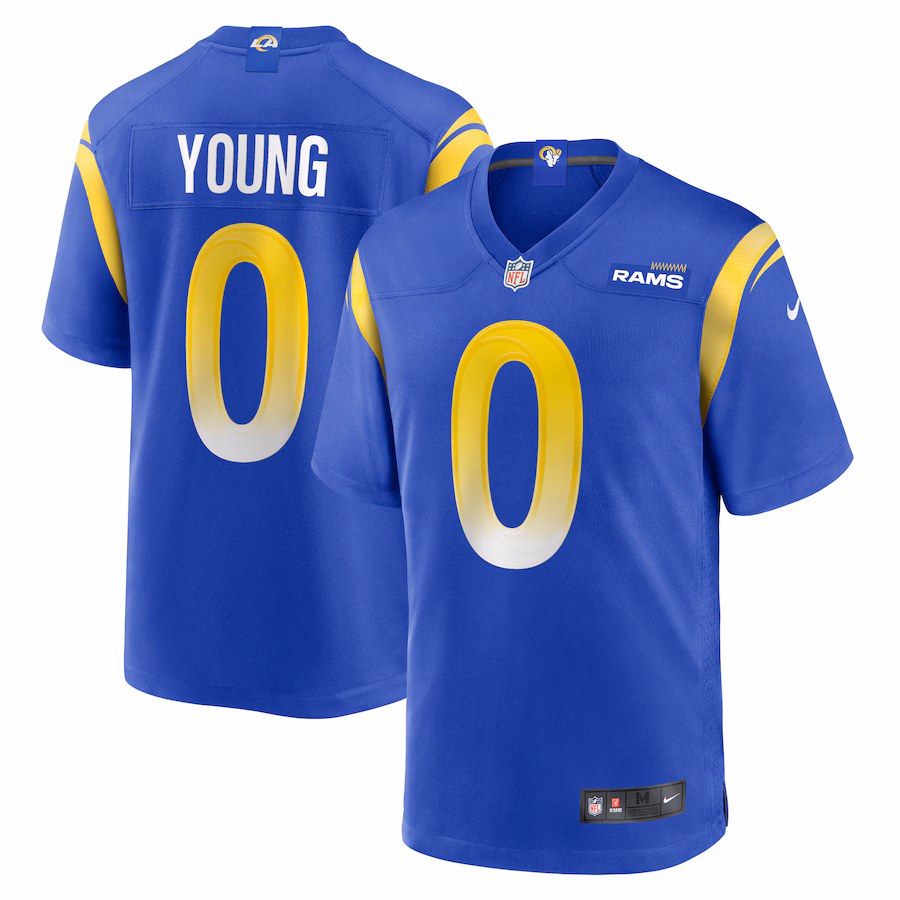 Men's Los Angeles Rams Byron Young Nike Royal Home Game Jersey - Puhuasuan