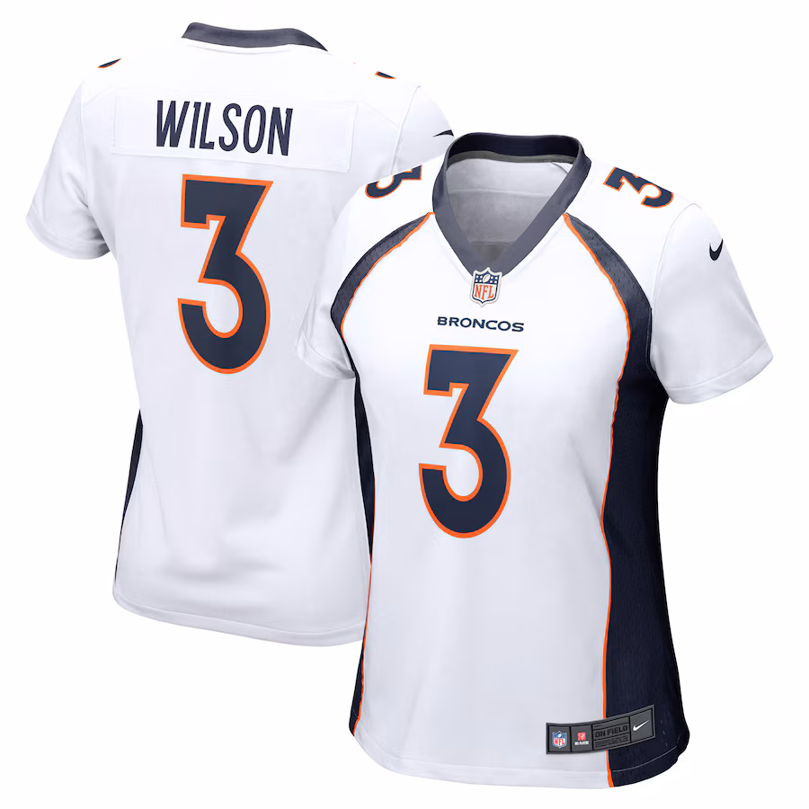 Women's Denver Broncos Russell Wilson Nike White Player Jersey - Puhuasuan