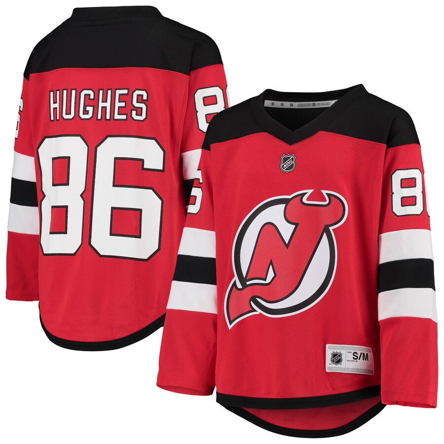 Youth New Jersey Devils Jack Hughes Red Home Player Replica Jersey - Puhuasuan