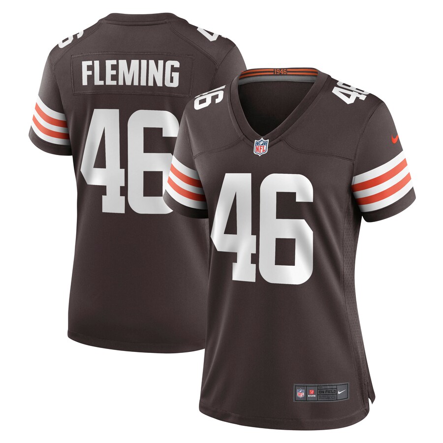 Women's Cleveland Browns Don Fleming Nike Brown Retired Player Jersey - Puhuasuan