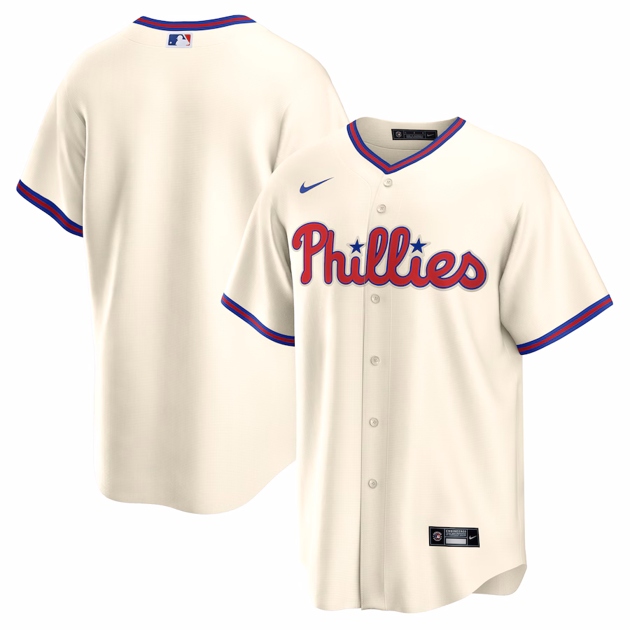 Men's Philadelphia Phillies Nike Cream Alternate Replica Team Jersey - Puhuasuan