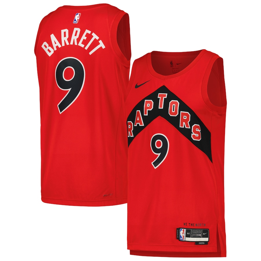 Unisex Toronto Raptors RJ Barrett Nike Red Swingman Player Jersey - Icon Edition - Puhuasuan
