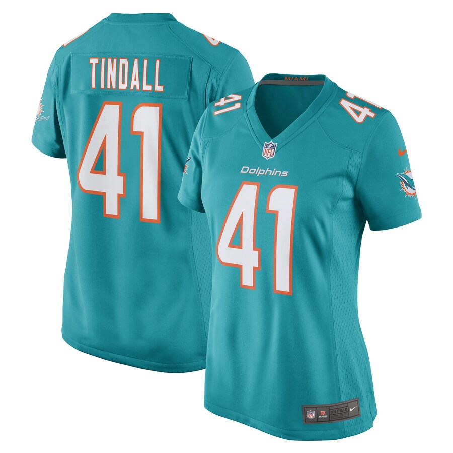 Women's Miami Dolphins Channing Tindall Nike Aqua Game Player Jersey - Puhuasuan