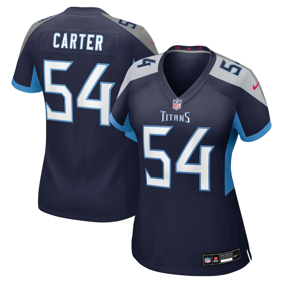 Women's Tennessee Titans Lorenzo Carter Nike Navy Team Game Jersey - Puhuasuan