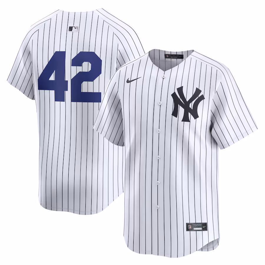 Men's New York Yankees  Nike White 2024 Jackie Robinson Day Home Limited Jersey - Puhuasuan