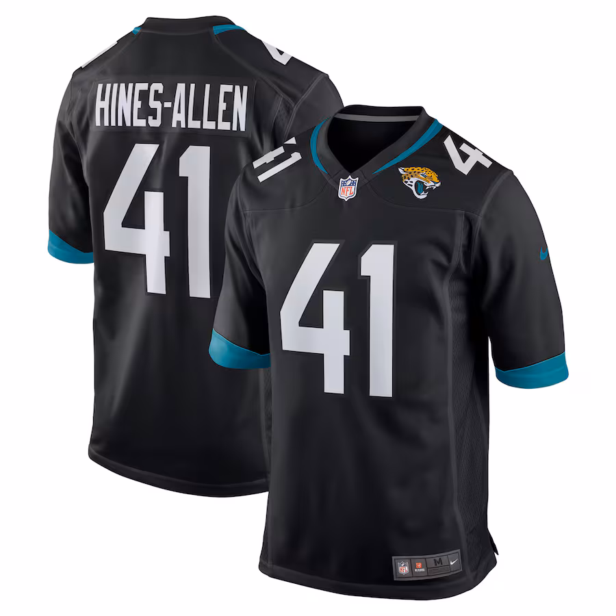 Men's Jacksonville Jaguars Josh Hines-Allen Nike Black Alternate Player Game Jersey - Puhuasuan