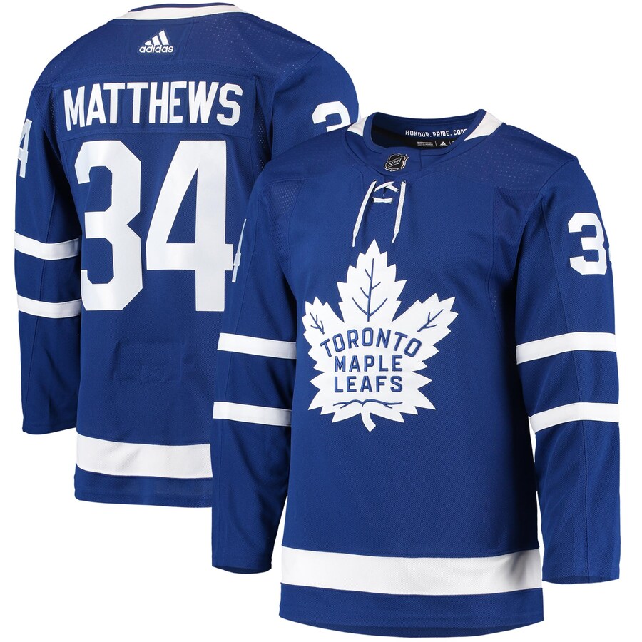 Men's Toronto Maple Leafs Auston Matthews adidas Blue Home Primegreen Authentic Pro Player Jersey - Puhuasuan
