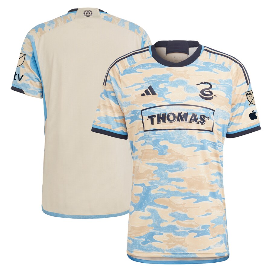 Men's Philadelphia Union adidas Tan 2023 For Philly Authentic Jersey - Puhuasuan