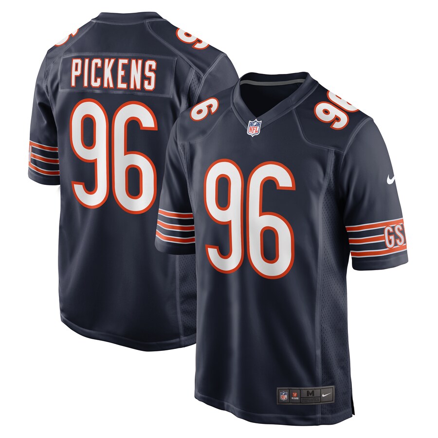Men's Chicago Bears Zacch Pickens Nike Navy Team Game Jersey - Puhuasuan