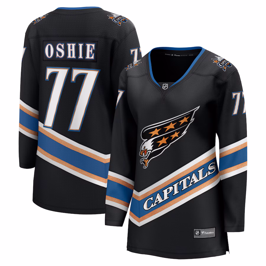 Women's Washington Capitals TJ Oshie Fanatics Black Alternate 50th Anniversary Premier Breakaway Player Jersey - Puhuasuan