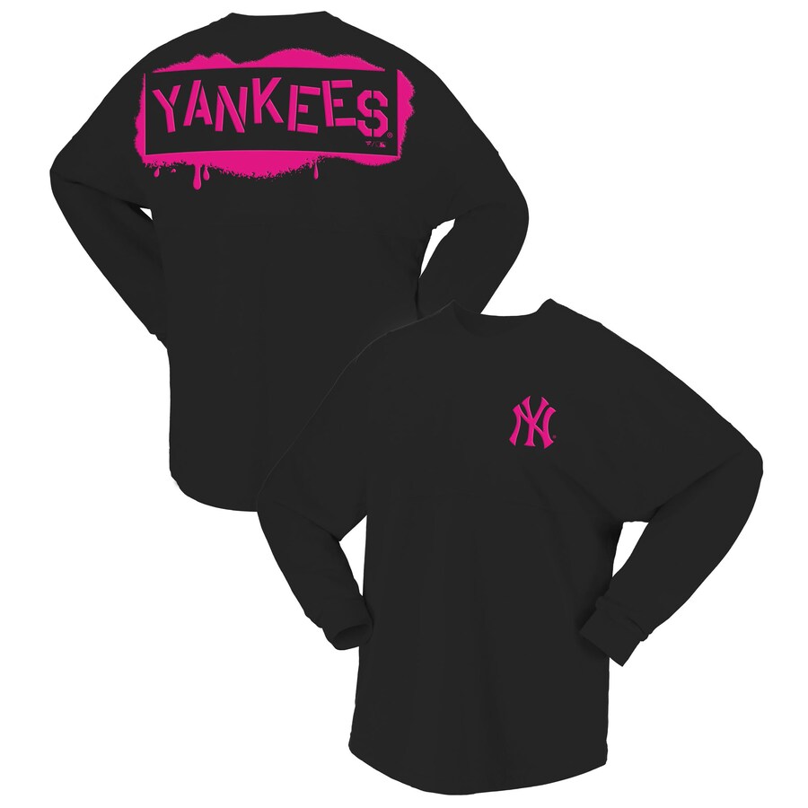 Women's New York Yankees Fanatics Black Neon Jersey Long Sleeve T-Shirt - Puhuasuan