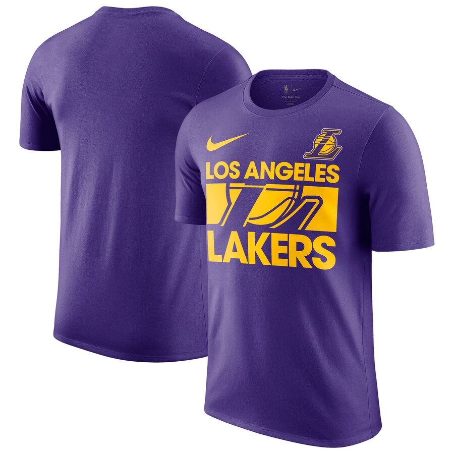 Men's Los Angeles Lakers Nike Purple Courtside This Is Our Year T-Shirt - Puhuasuan