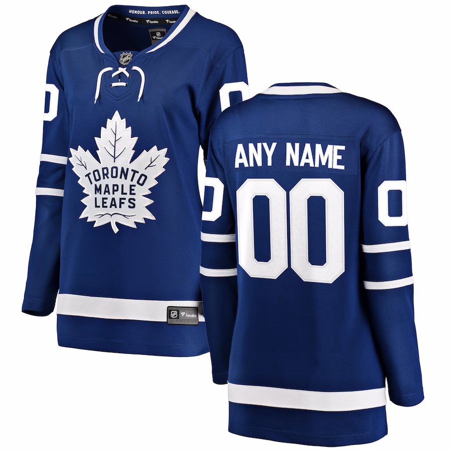Women's Toronto Maple Leafs Fanatics Blue Home Breakaway Custom Jersey - Puhuasuan