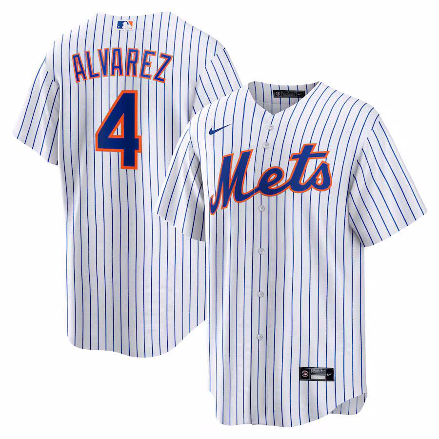 Men's New York Mets Francisco Alvarez Nike White Replica Player Jersey - Puhuasuan