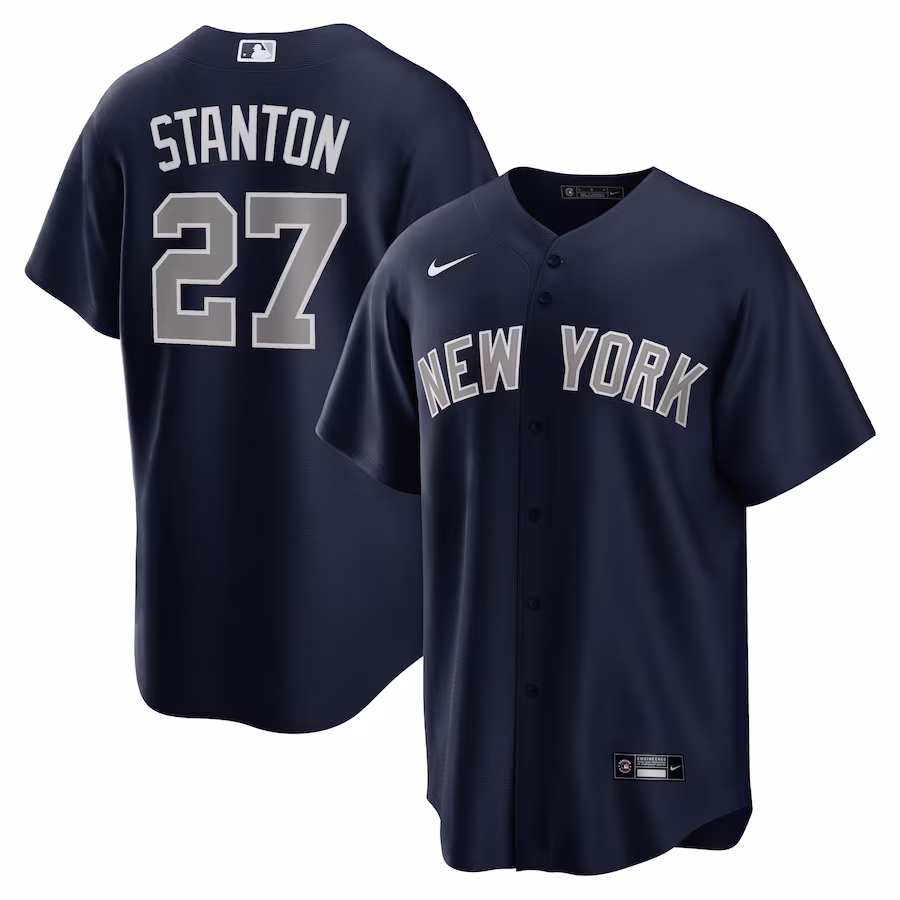 Men's New York Yankees Giancarlo Stanton Nike Navy Alternate Replica Player Jersey - Puhuasuan