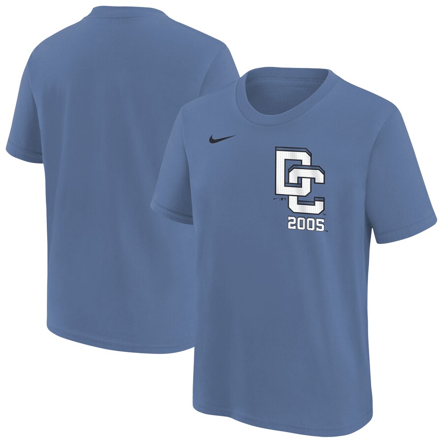 Youth Washington Nationals Nike Blue 2025 City Connect Wordmark T-Shirt - Puhuasuan