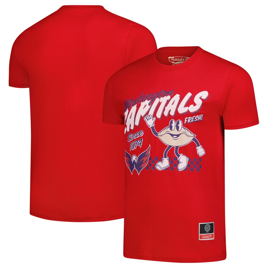 Men's Washington Capitals Mitchell & Ness Red Local Food T-Shirt - Puhuasuan