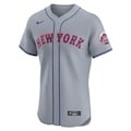 Men's New York Mets  Nike Gray Away Limited Custom Jersey - Puhuasuan